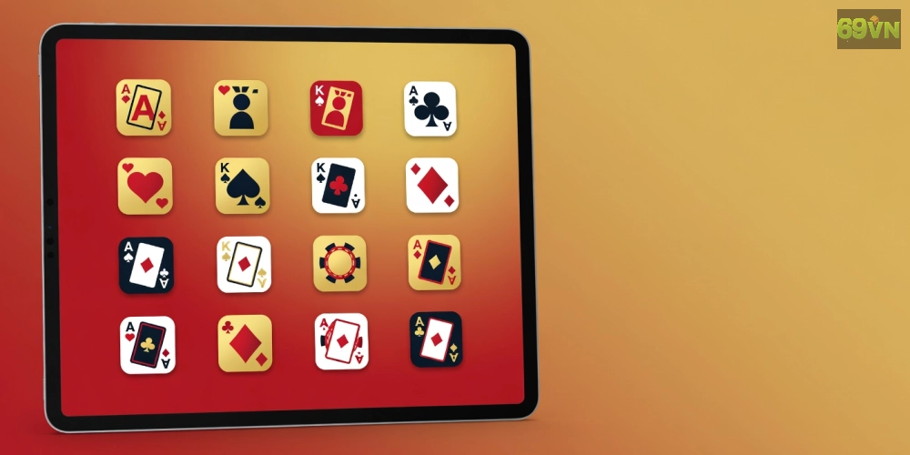 Top 15 nền tảng tải game bài 69vn uy tín với biểu tượng ứng dụng nổi bật